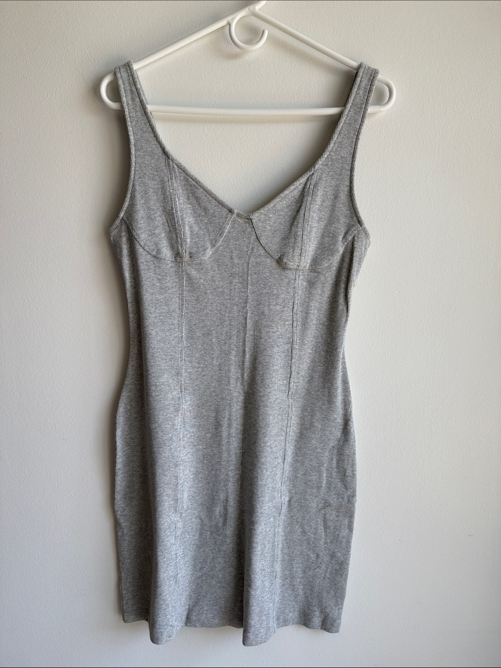 aerie Heather Gray Ribbed Tank Dress